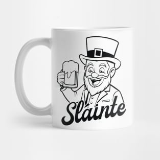 Sláinte - Leprechaun - black outline Mug